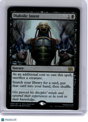 2022 MagicTG—Diabolic Intent #89 The Brothers' War—Rare Foil