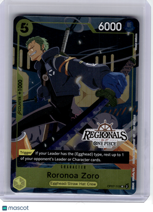 2026 One Piece CCG—Roronoa Zoro (Regional Vol.1) #OP07-113 OP-PR—Promo Foil