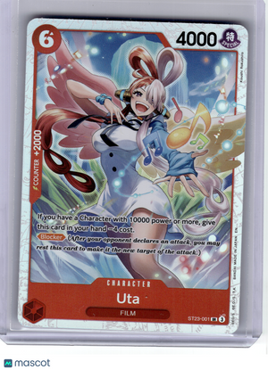 2025 One Piece CCG—Uta #001 Starter Deck 23 RED Shanks—Super Rare Foil