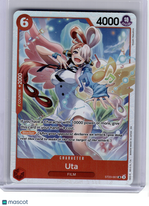 2024 One Piece CCG—Uta #001 Starter Deck 23 RED Shanks—Super Rare Foil