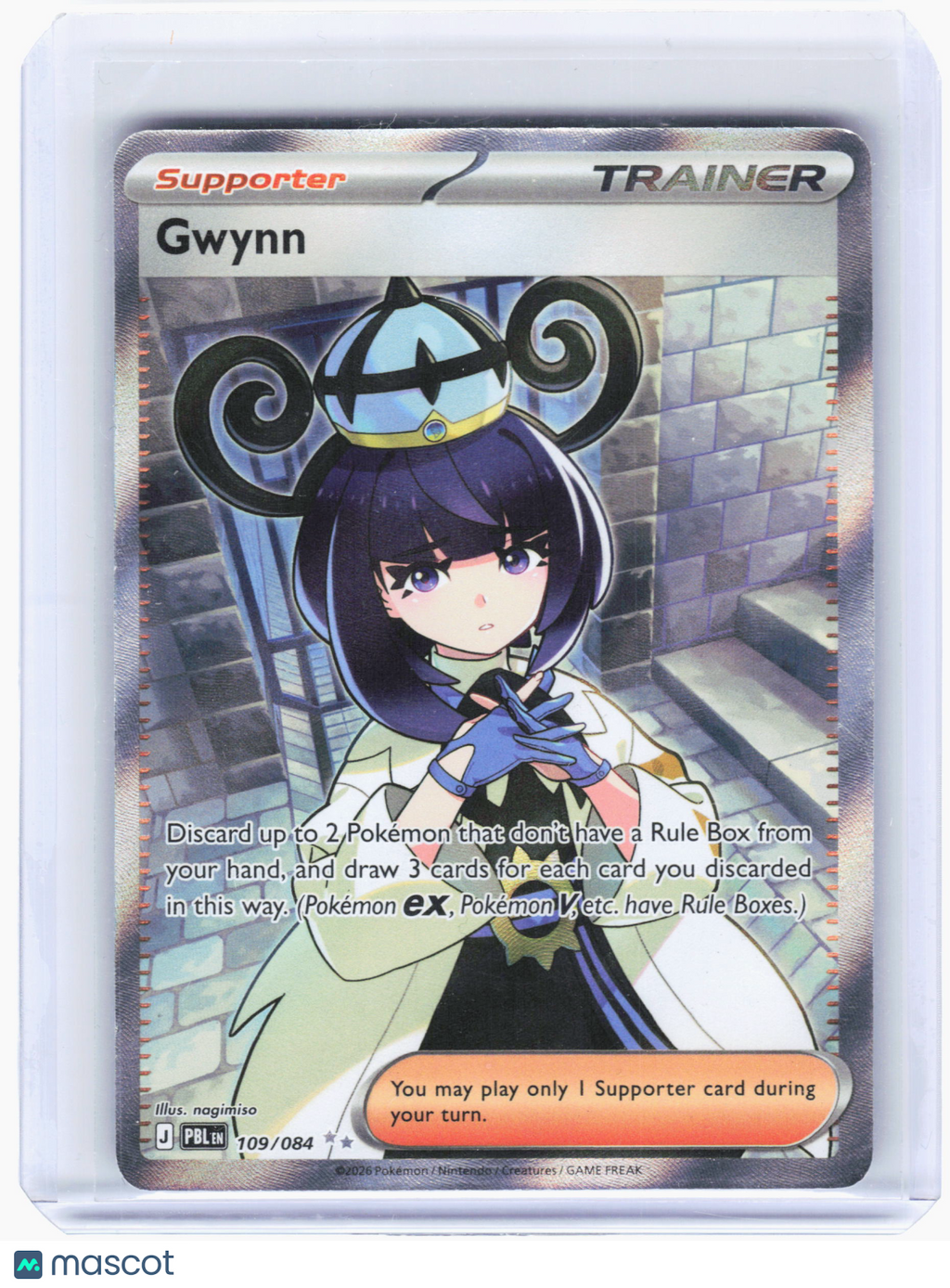 2026 Pokemon—Gwynn #109 Pitch Black—Ultra Rare Holo