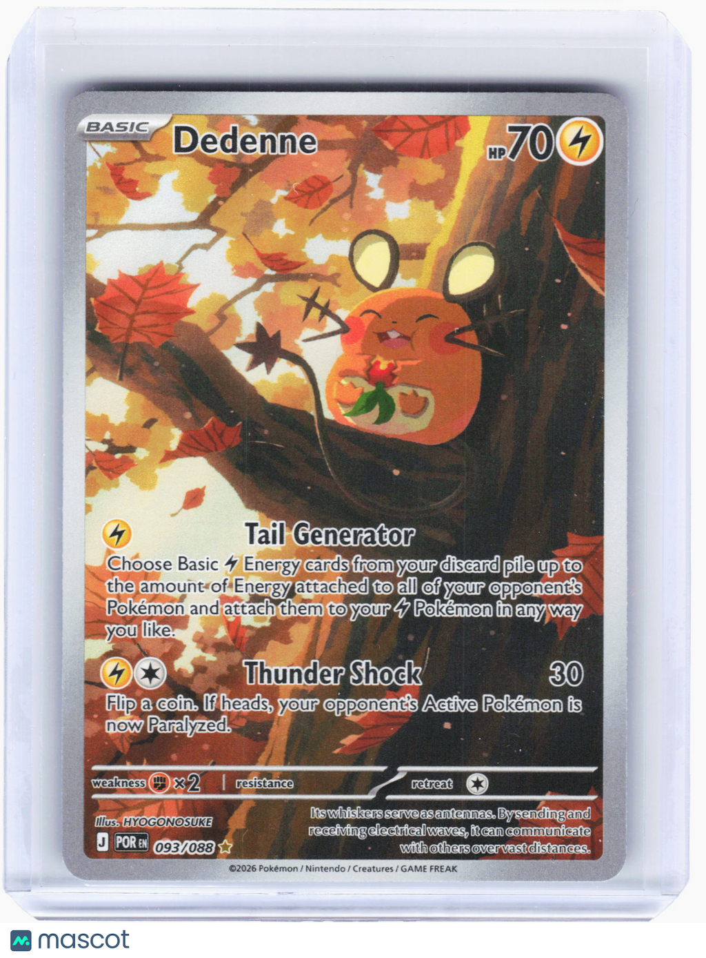 2026 Pokemon—Dedenne #93 Perfect Order—Illustration Rare Holo