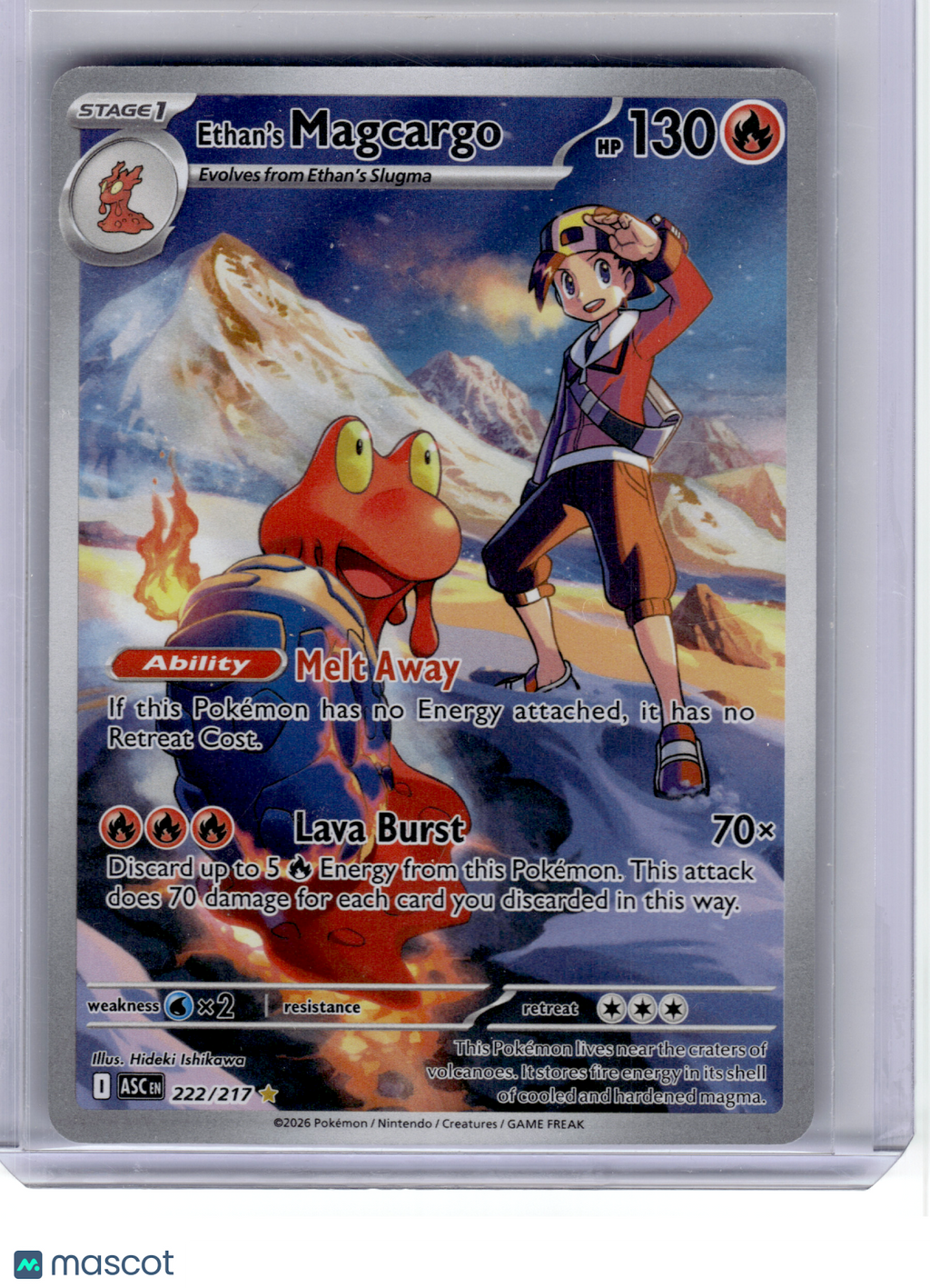 2026 Pokemon—Ethan's Magcargo #222 Ascended Heroes—Illustration Rare Holo