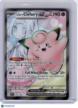 2025 Pokemon—Lillie's Clefairy EX #173 Journey Together—Ultra Rare Holo