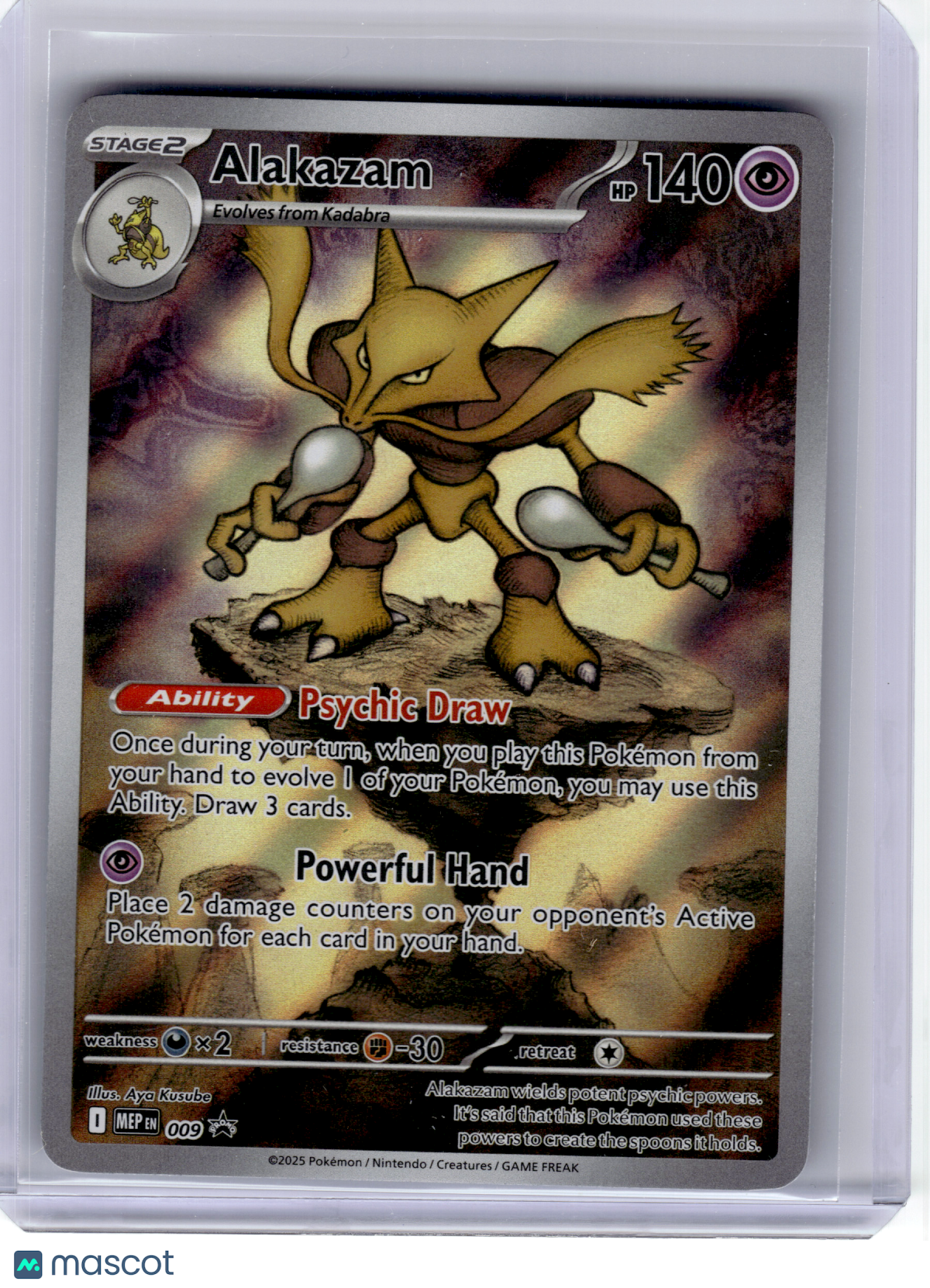 2025 Pokemon—Alakazam #009 Mega Evolution Promos—Black Star Promo Holo