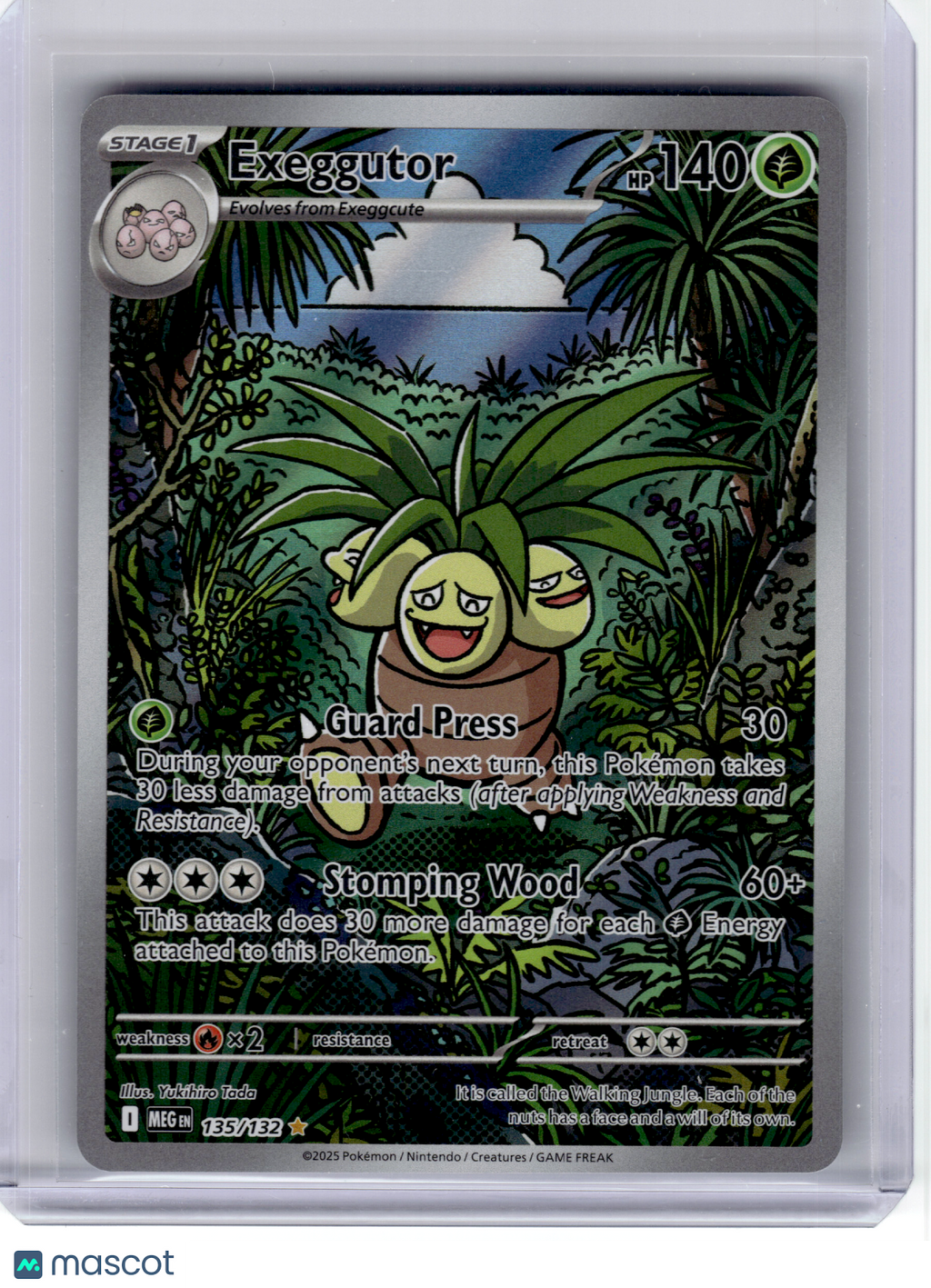 2025 Pokemon—Exeggutor #135 Mega Evolution—Illustration Rare Holo