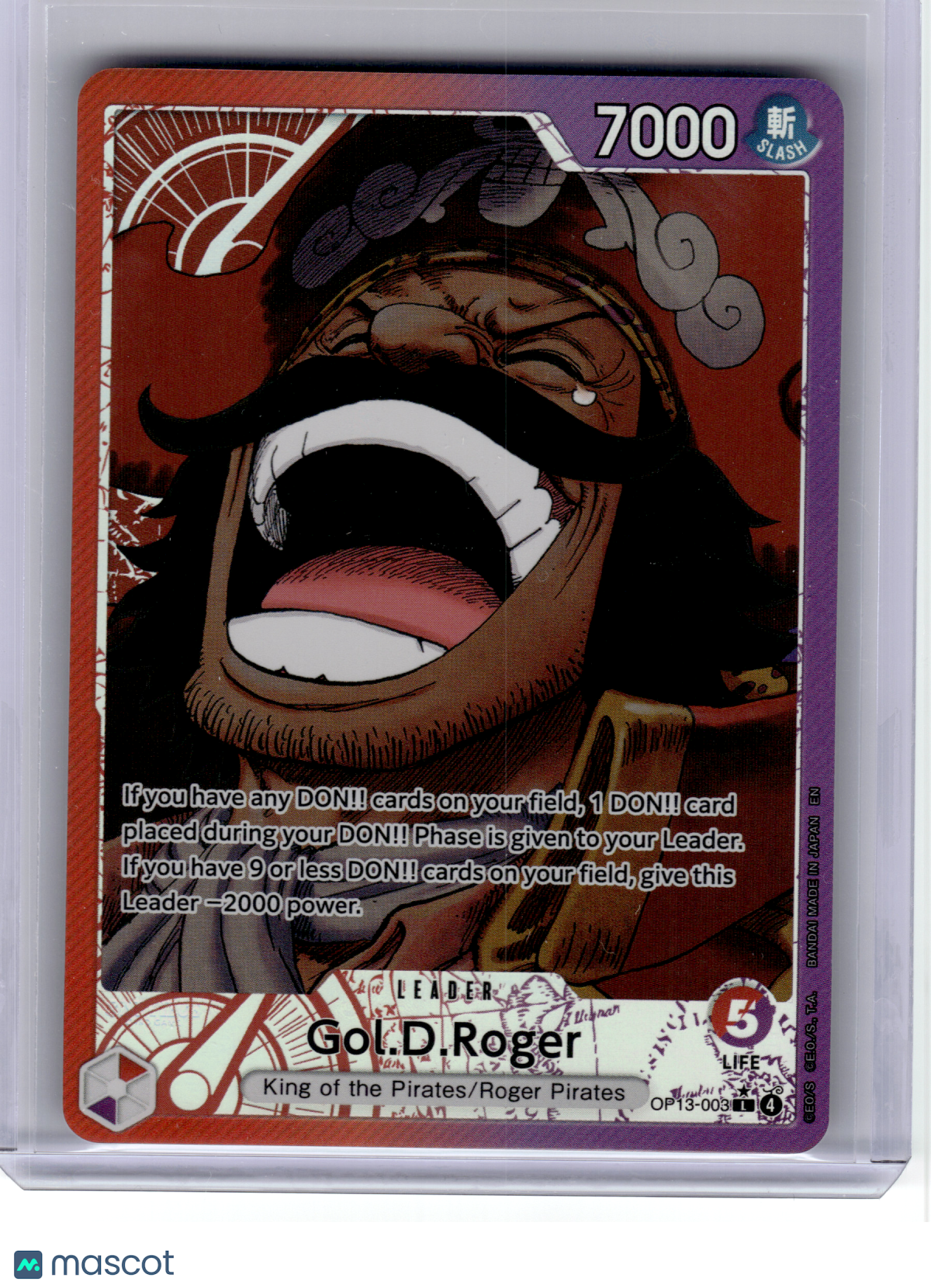 2025 One Piece CCG—Gol.D.Roger (Alternate Art) #003 Carrying On His Will—L Foil