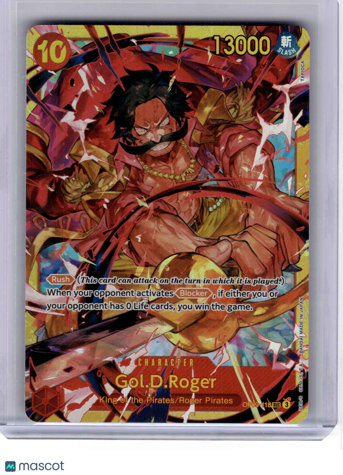 2024 One Piece CCG—Gol.D.Roger #118 Emperors in the New World—Secret Rare Foil