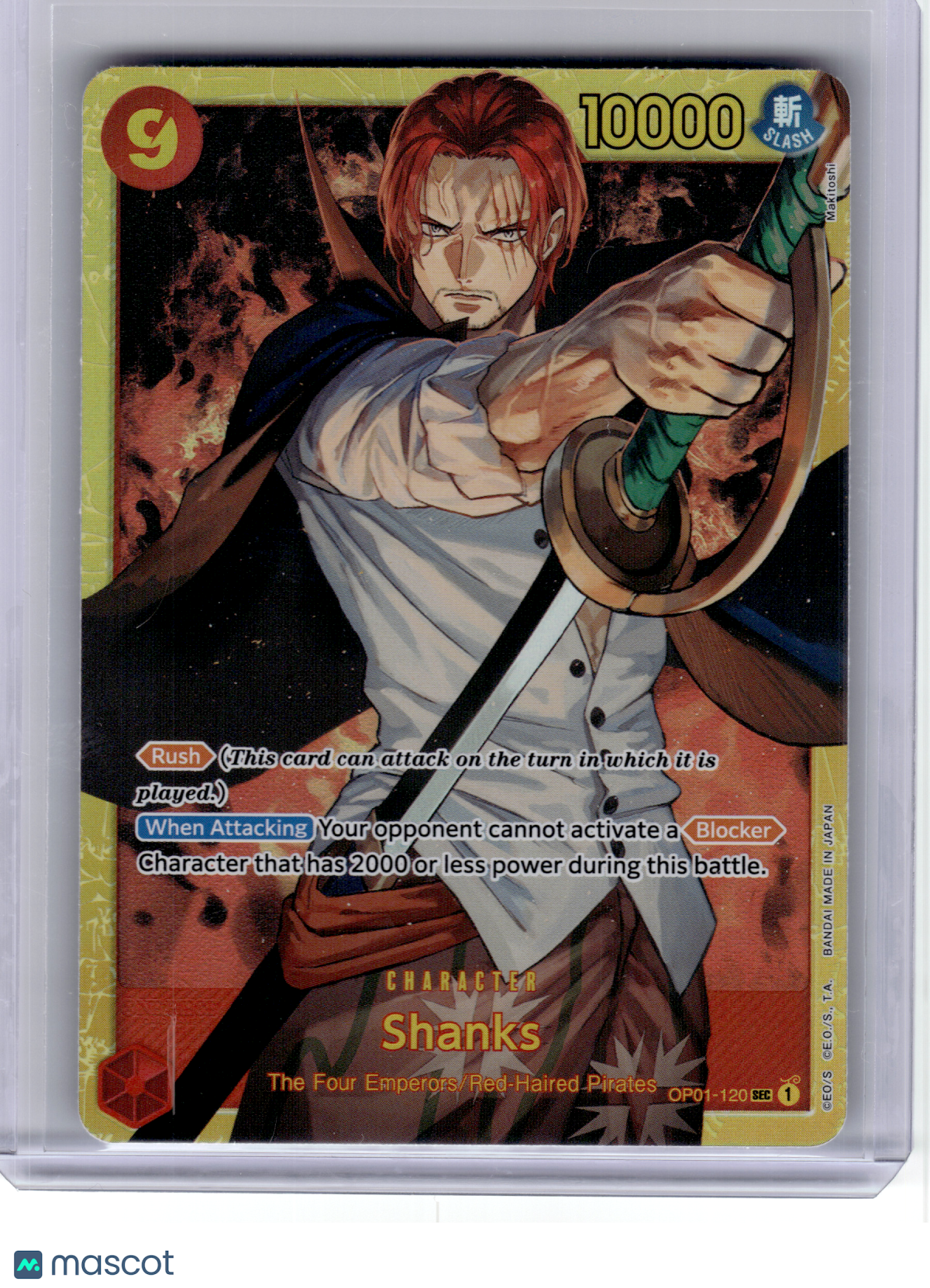 2022 One Piece CCG—Shanks #120 Romance Dawn—Secret Rare Foil