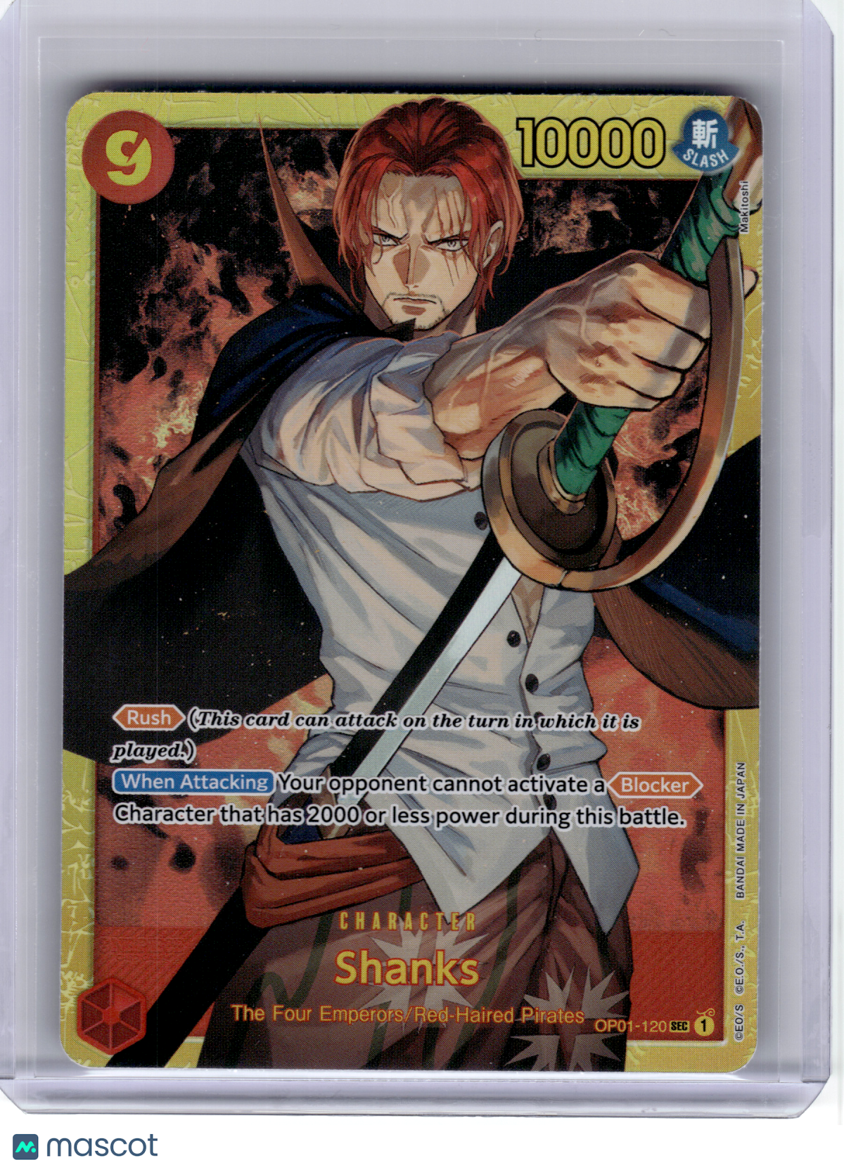 2022 One Piece CCG—Shanks #118 Romance Dawn—Secret Rare Foil