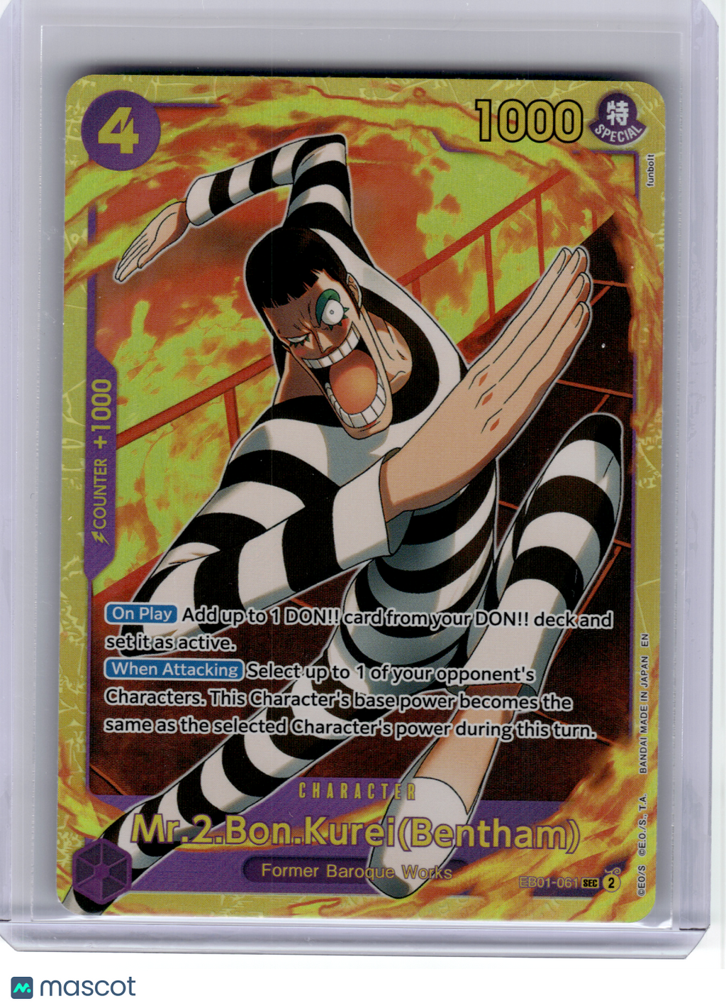2025 One Piece CCG—Mr.2.Bon.Kurei (Bentham) (Reprint) #061 PRB-02—SR Foil