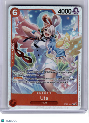 2024 One Piece CCG—Uta #001 Starter Deck 23 RED Shanks—Super Rare Foil