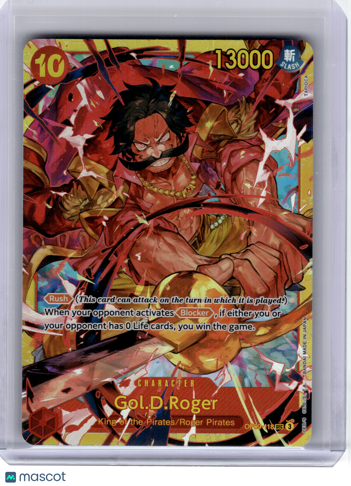 2024 One Piece CCG—Gol.D.Roger #118 Emperors in the New World—Secret Rare Foil