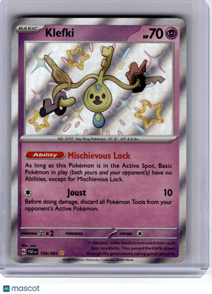 2024 Pokemon—Klefki #159 Paldean Fates—Shiny Rare Holo