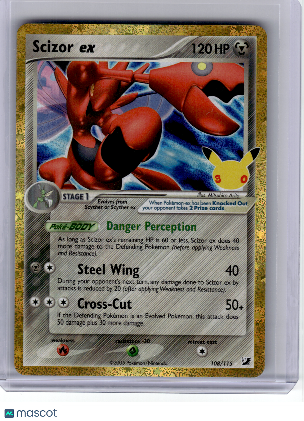2026 Pokemon—Scizor ex #108 30th Celebration—Classic Collection Holo
