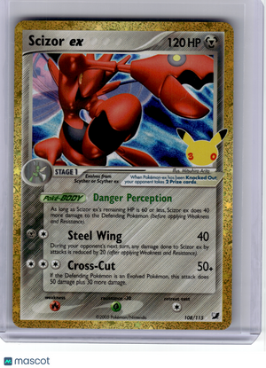 2026 Pokemon—Scizor ex #108 30th Celebration—Classic Collection Holo
