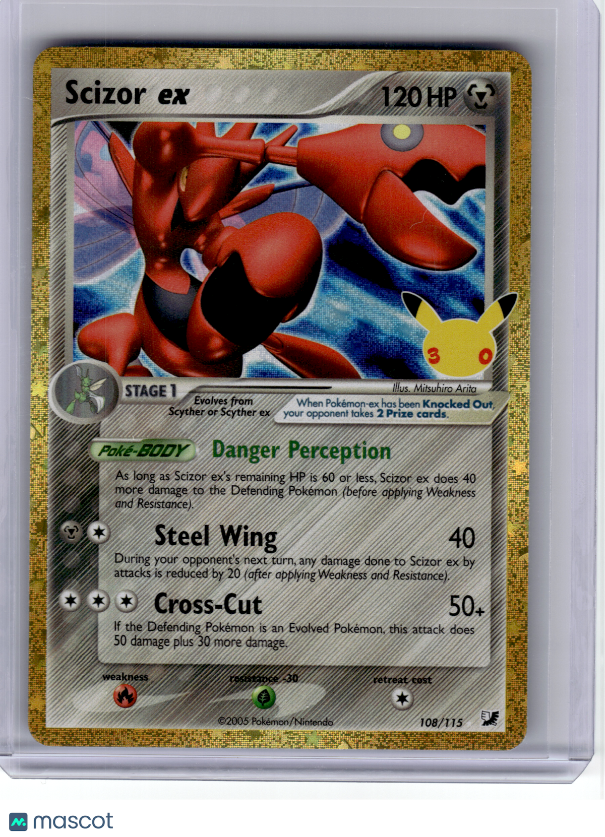 2026 Pokemon—Scizor ex #108 30th Celebration—Classic Collection Holo
