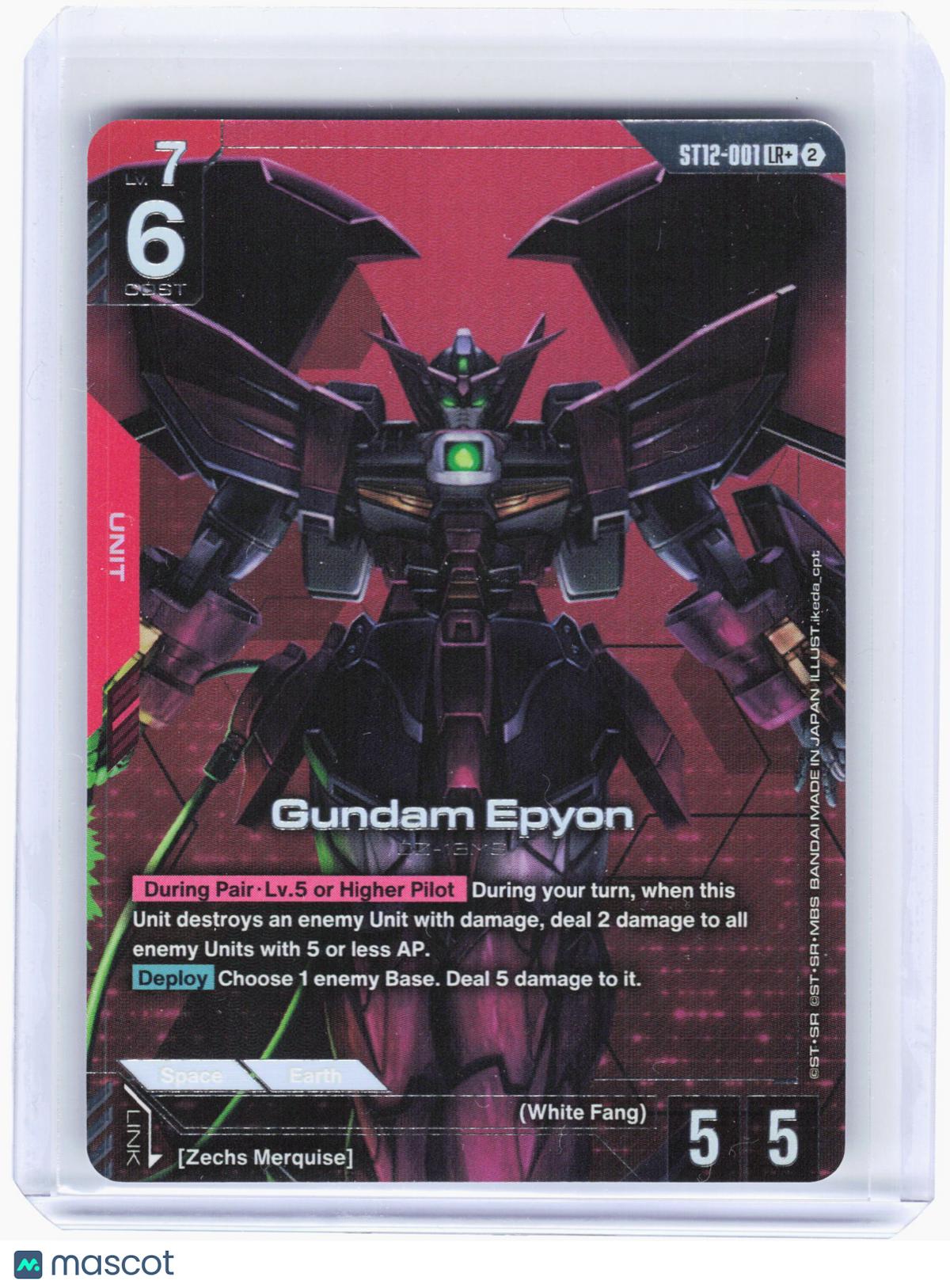 2026 Gundam Card Game—Gundam Epyon #ST12-001 Raging Onslaught—Legendary Rare+