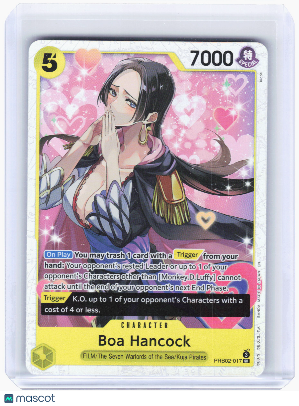 2025 One Piece Card Game—Boa Hancock #PRB02-017—Super Rare Foil