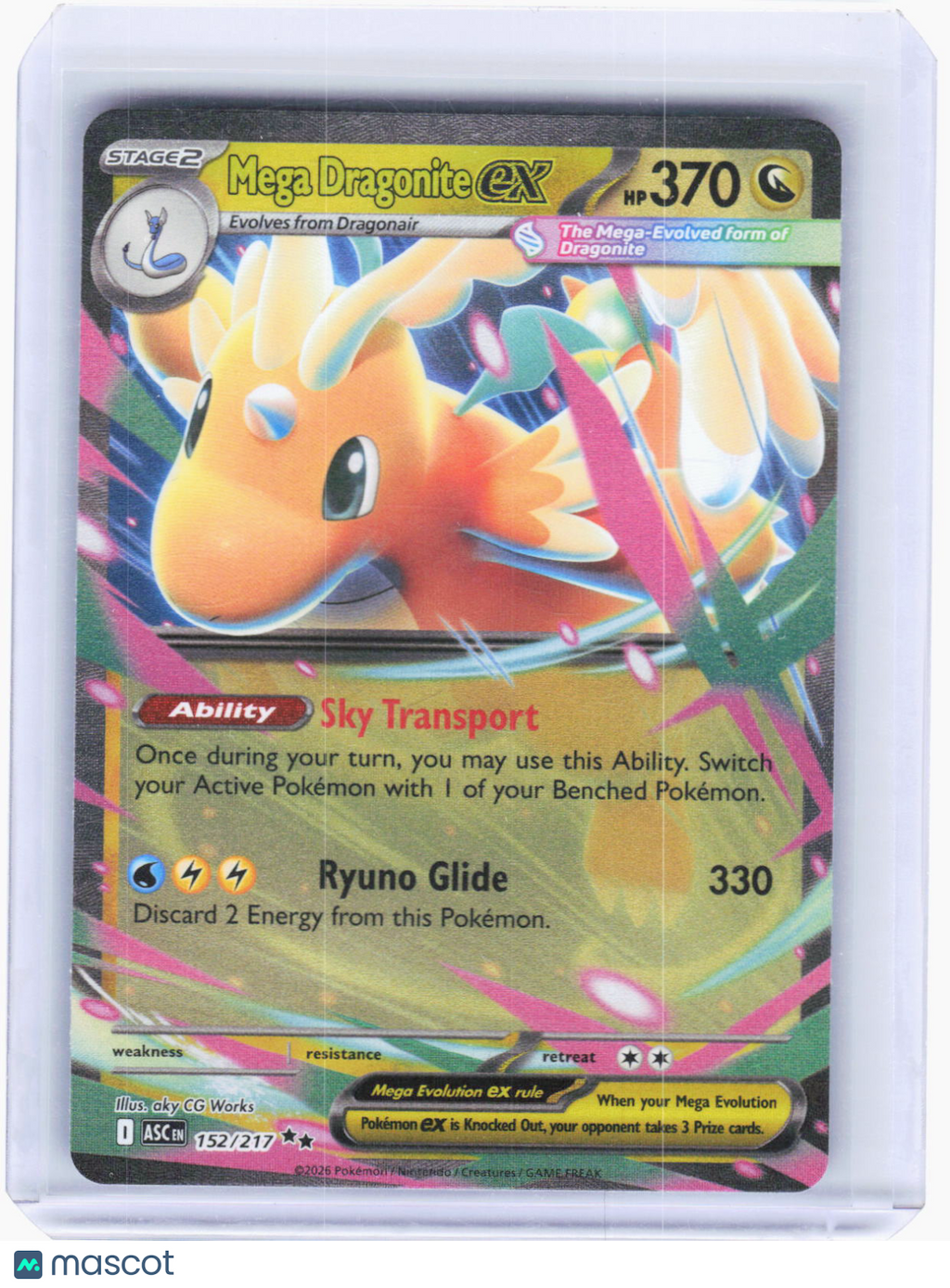 2026 Pokemon—Mega Dragonite ex #152/217 ME: Ascended Heroes—Double Rare Foil