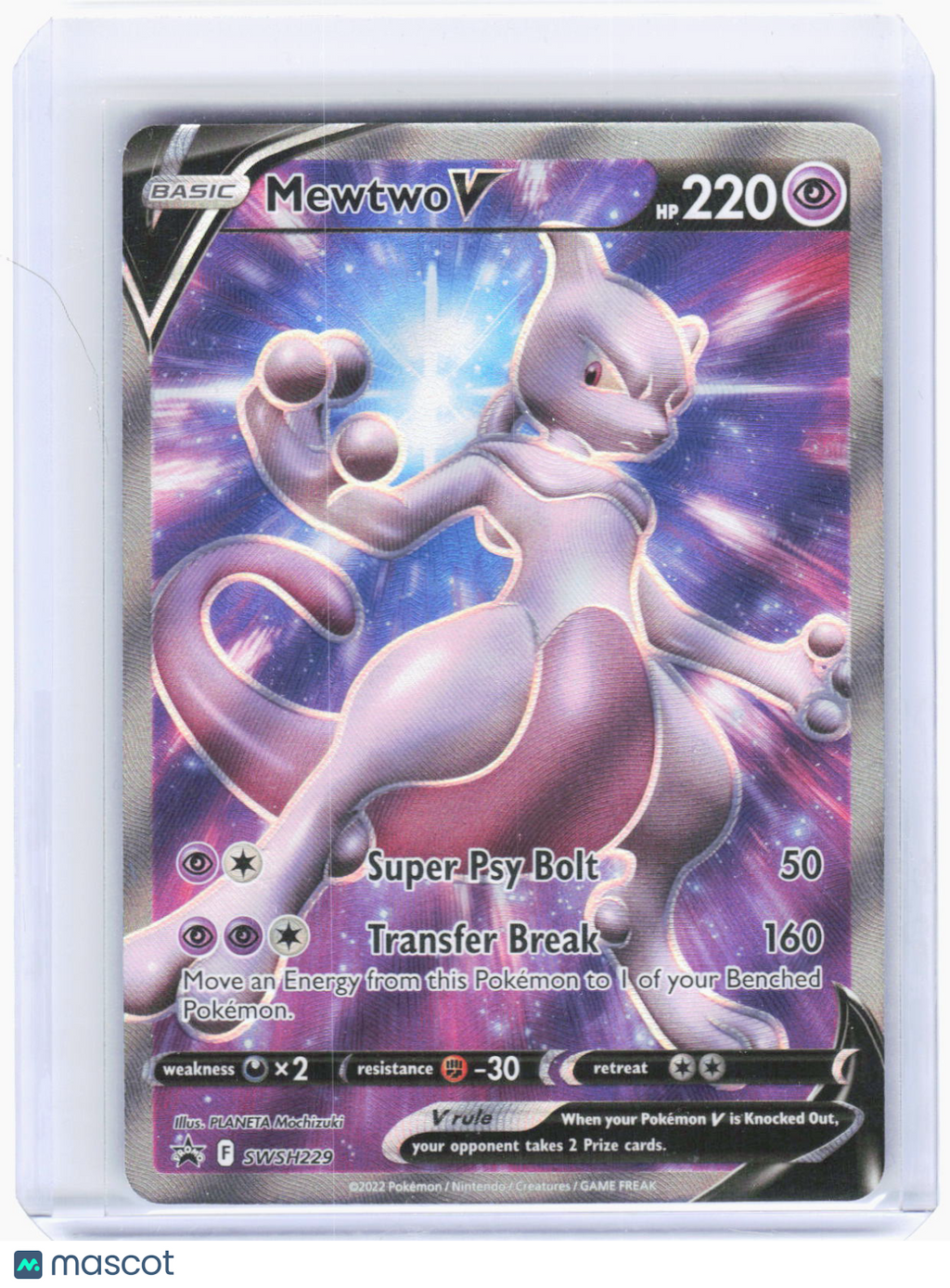 2022 Pokemon—Mewtwo V #SWSH229 SWSH: Sword & Shield Promo Cards—Promo Foil