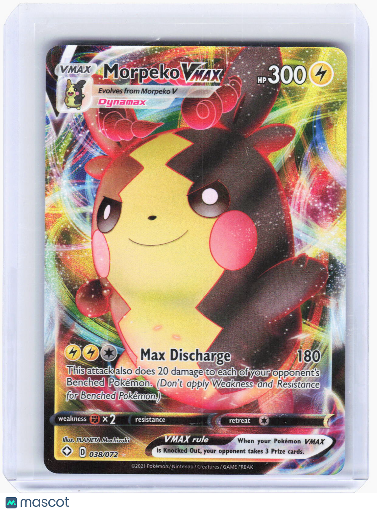 2021 Pokemon—Morpeko VMAX #38/72 Shining Fates—Ultra Rare Foil