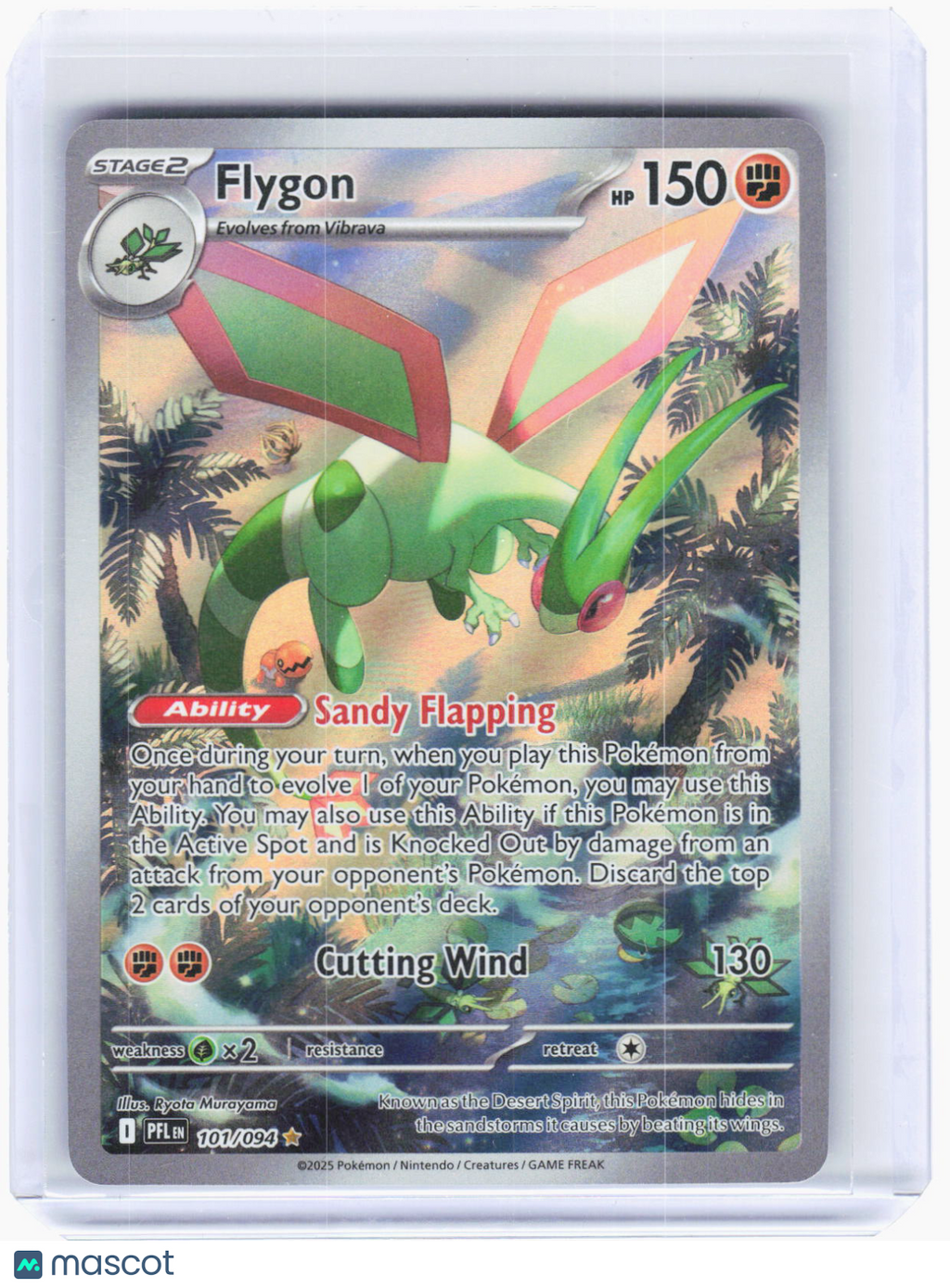 2025 Pokemon—Flygon #101/94 ME02: Phantasmal Flames—Illustration Rare Foil (LP)