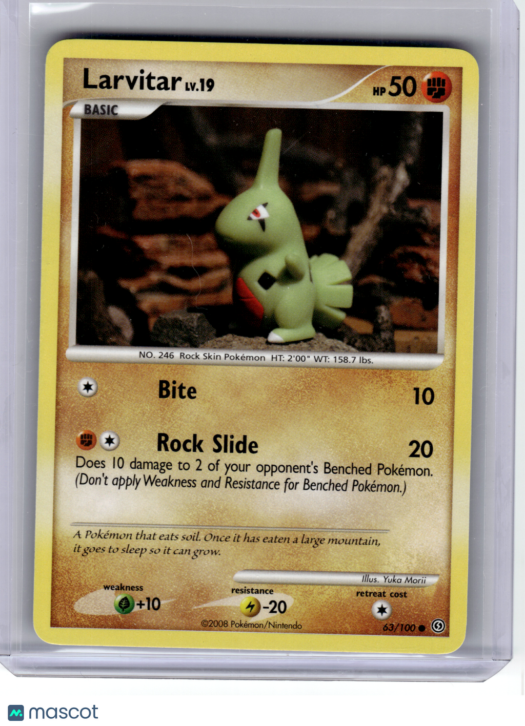 2008 Pokemon—Larvitar #63 Stormfront—Common Non-Holo [Lightly Played]