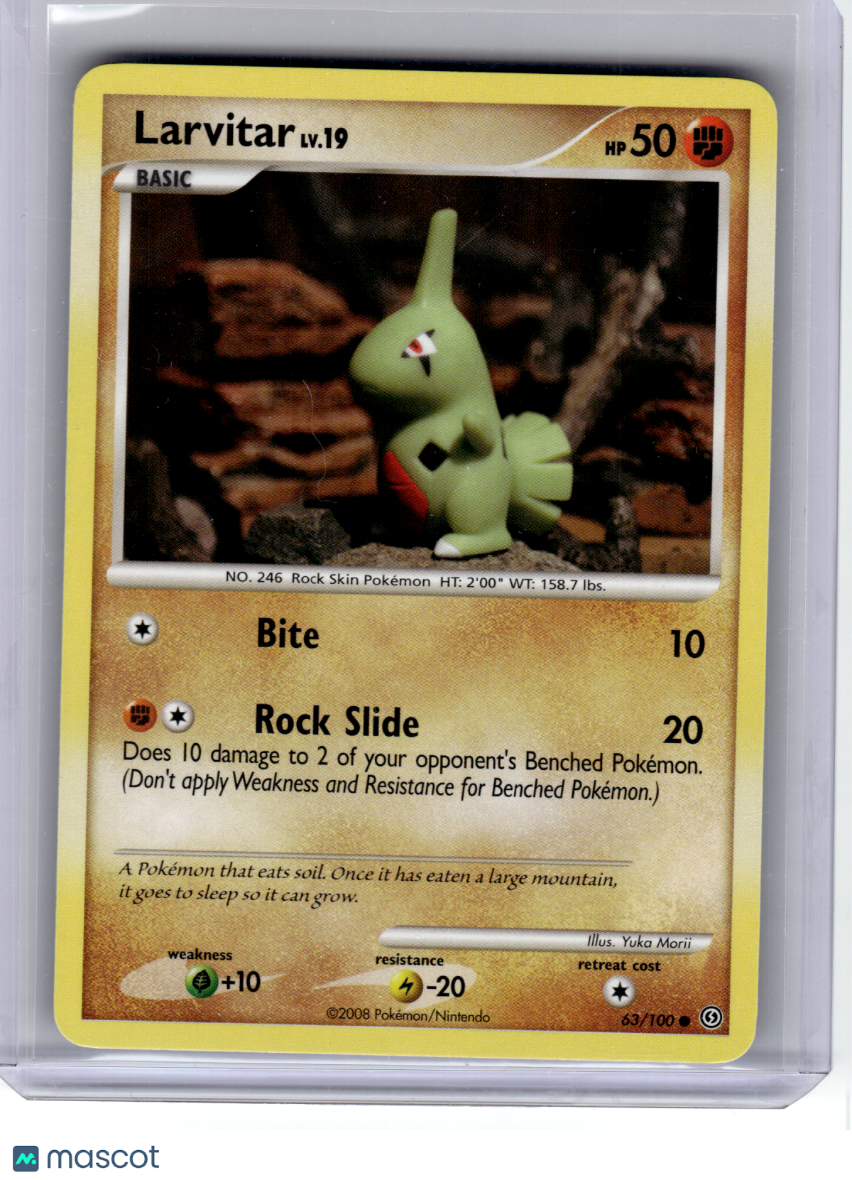 2008 Pokemon—Larvitar #63 Stormfront—Common Non-Holo [Lightly Played]