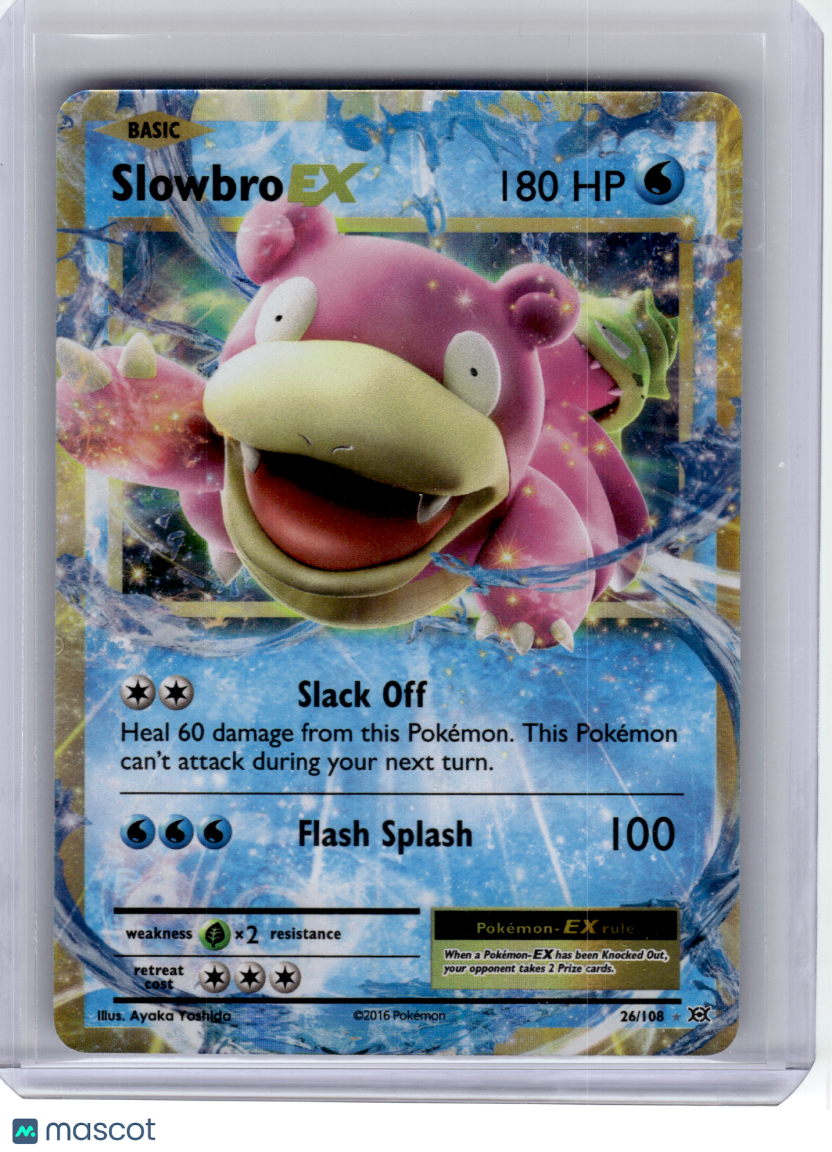 2016 Pokemon—Slowbro EX #26 XY Evolutions—Ultra Rare Holo