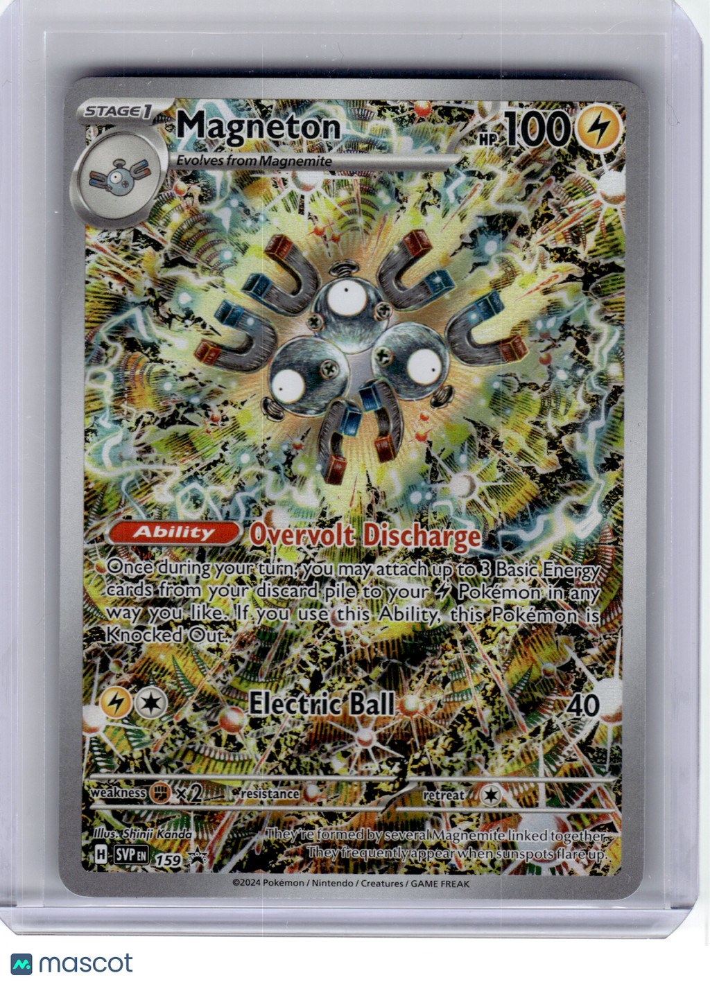 2024 Pokemon—Magneton #159 Scarlet & Violet—Black Star Promo Holo
