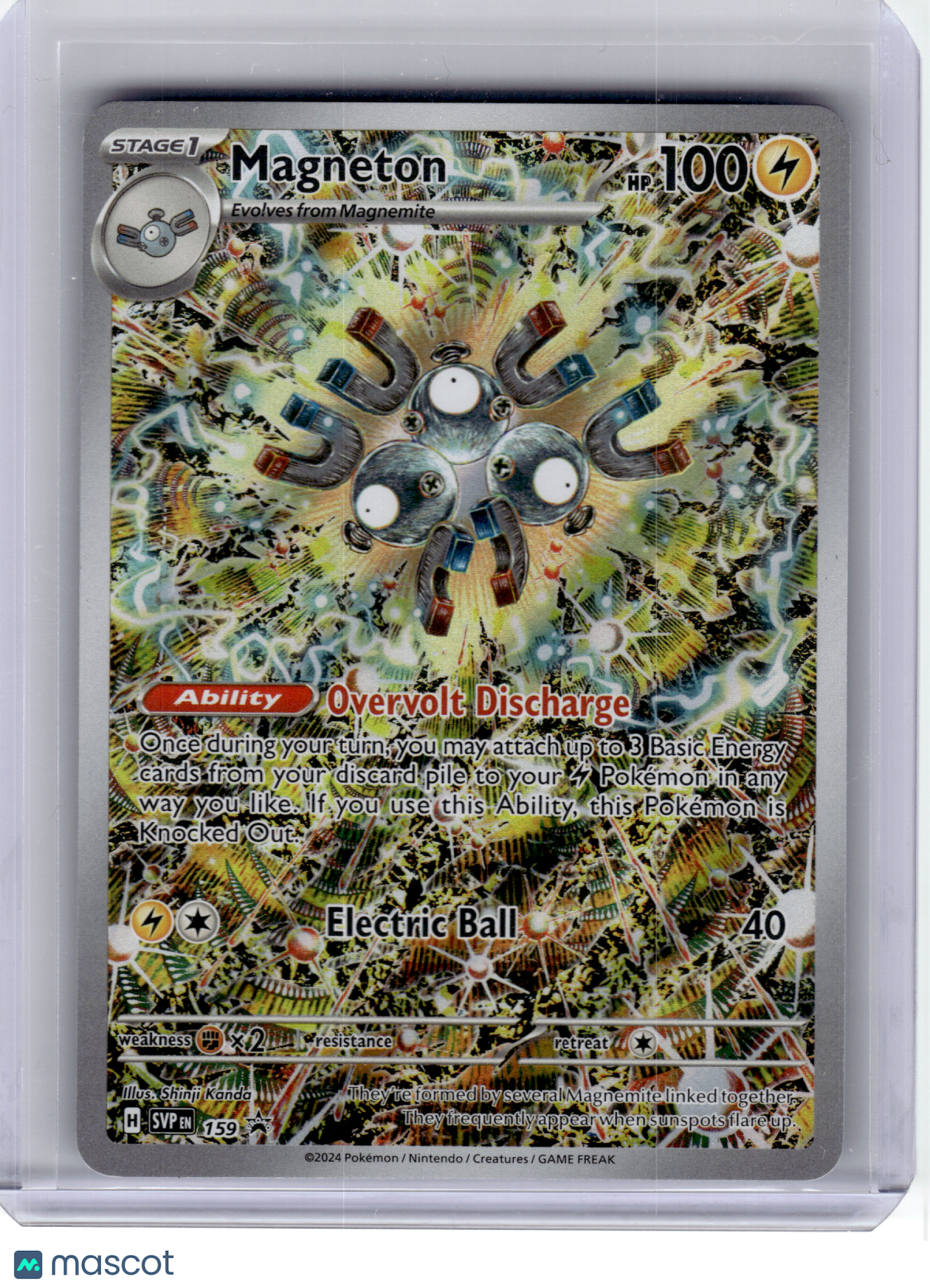 2024 Pokemon—Magneton #159 Scarlet & Violet—Black Star Promo Holo