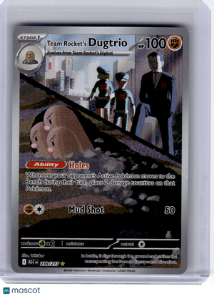 2026 Pokemon—Team Rocket's Dugtrio #239 Ascended Heroes—Illustration Rare Holo