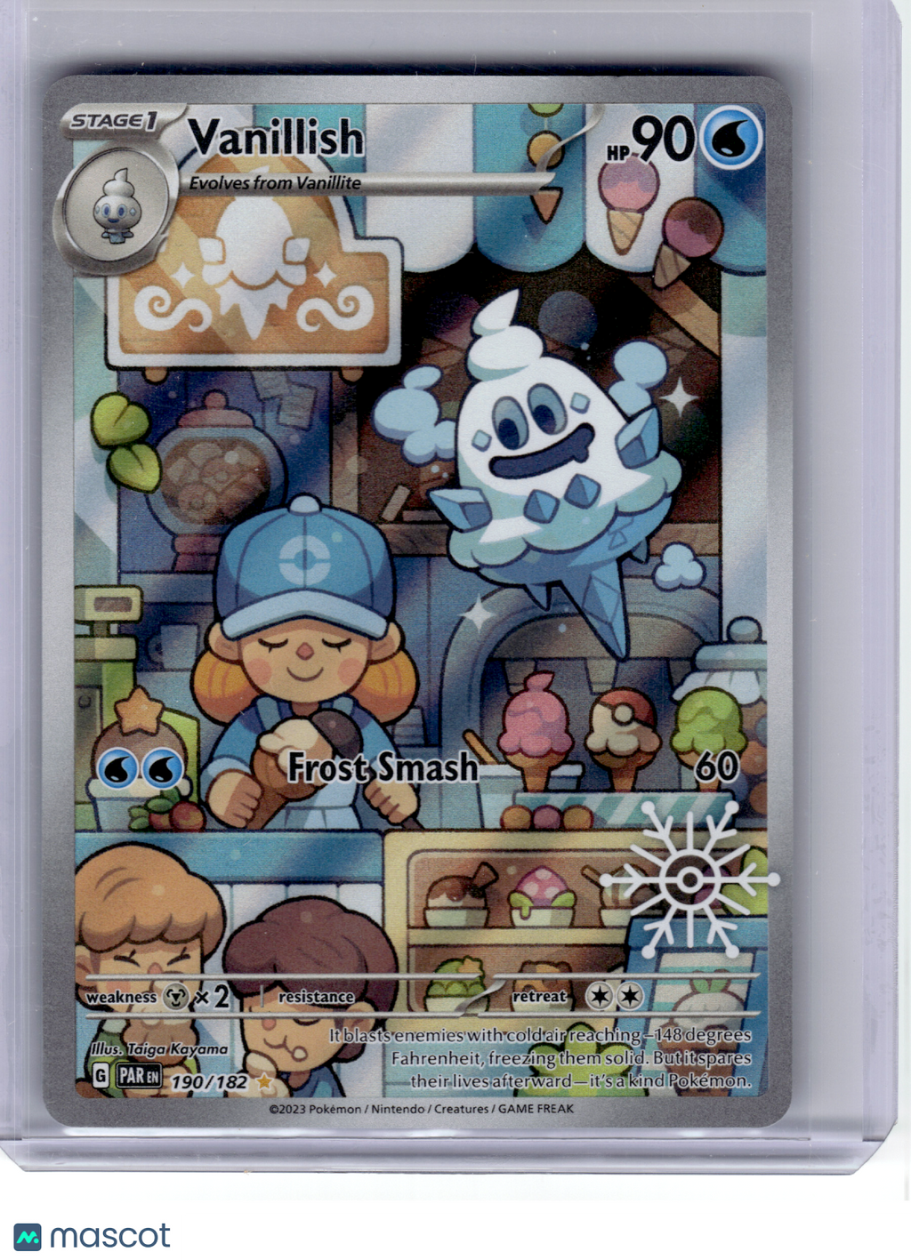 2023 Pokemon—Vanillish #190 Paradox Rift—Illustration Rare Holo