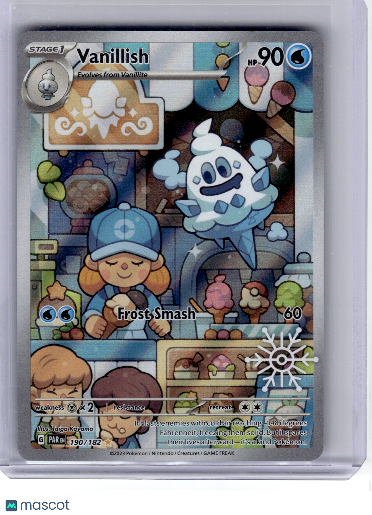 2023 Pokemon—Vanillish #190 Paradox Rift—Illustration Rare Holo