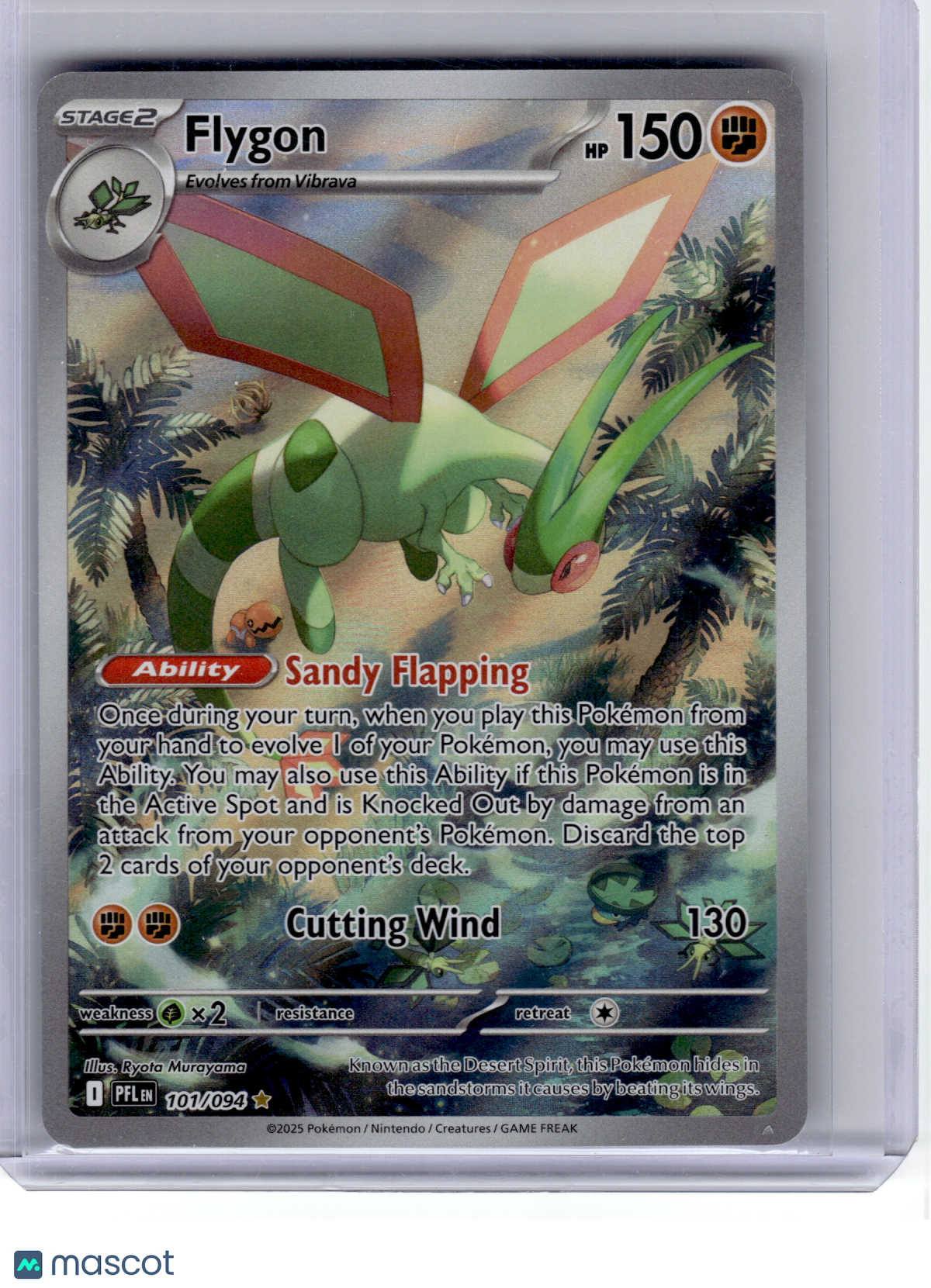 2025 Pokemon—Flygon #101 Phantasmal Flames—Illustration Rare Holo