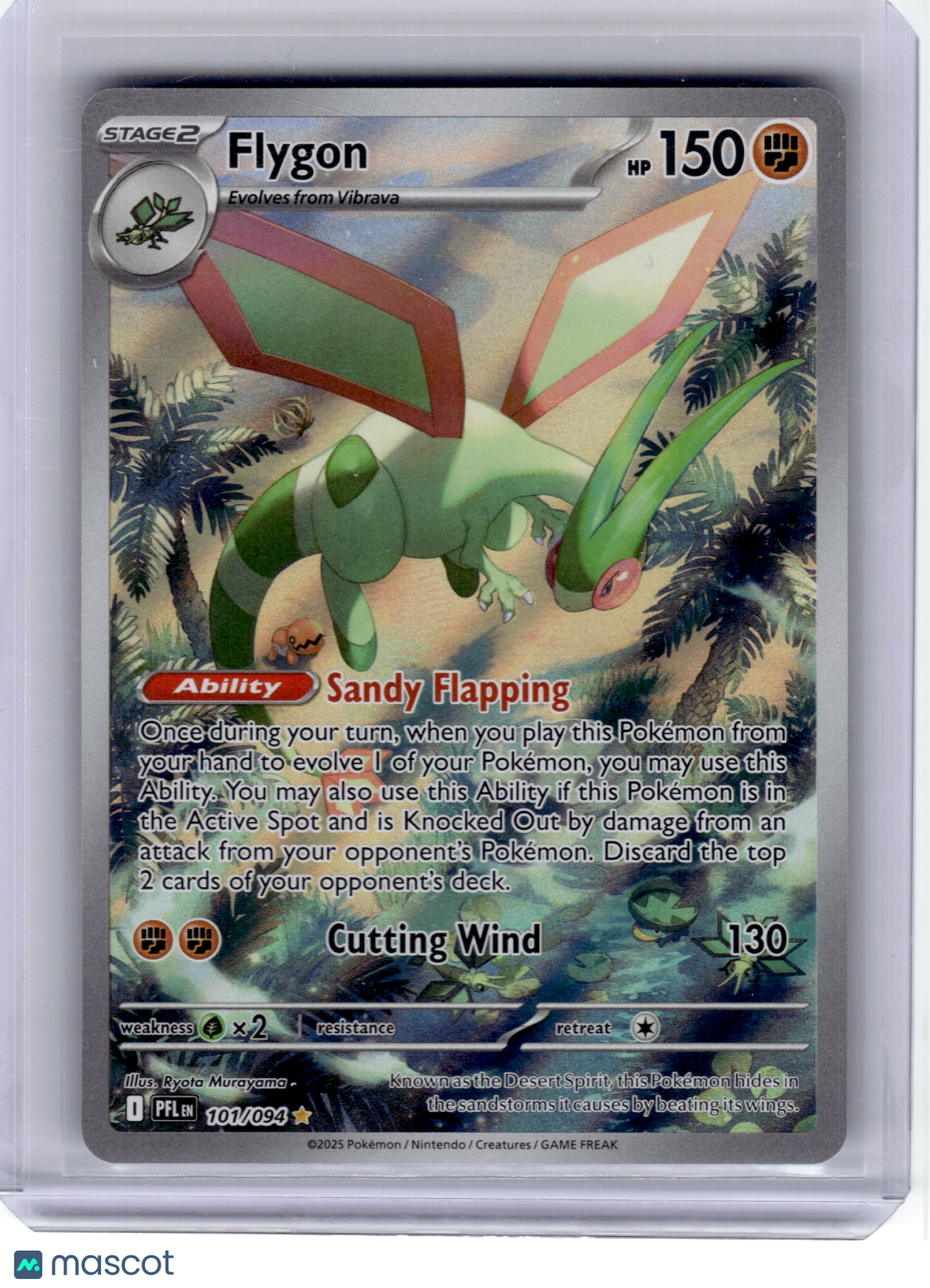 2025 Pokemon—Flygon #101 Phantasmal Flames—Illustration Rare Holo