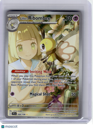 2025 Pokemon—Lillie's Ribombee #164 Journey Together—Illustration Rare Holo