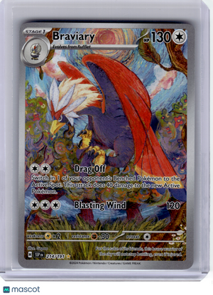 2024 Pokemon—Braviary #214 Surging Sparks—Illustration Rare Holo