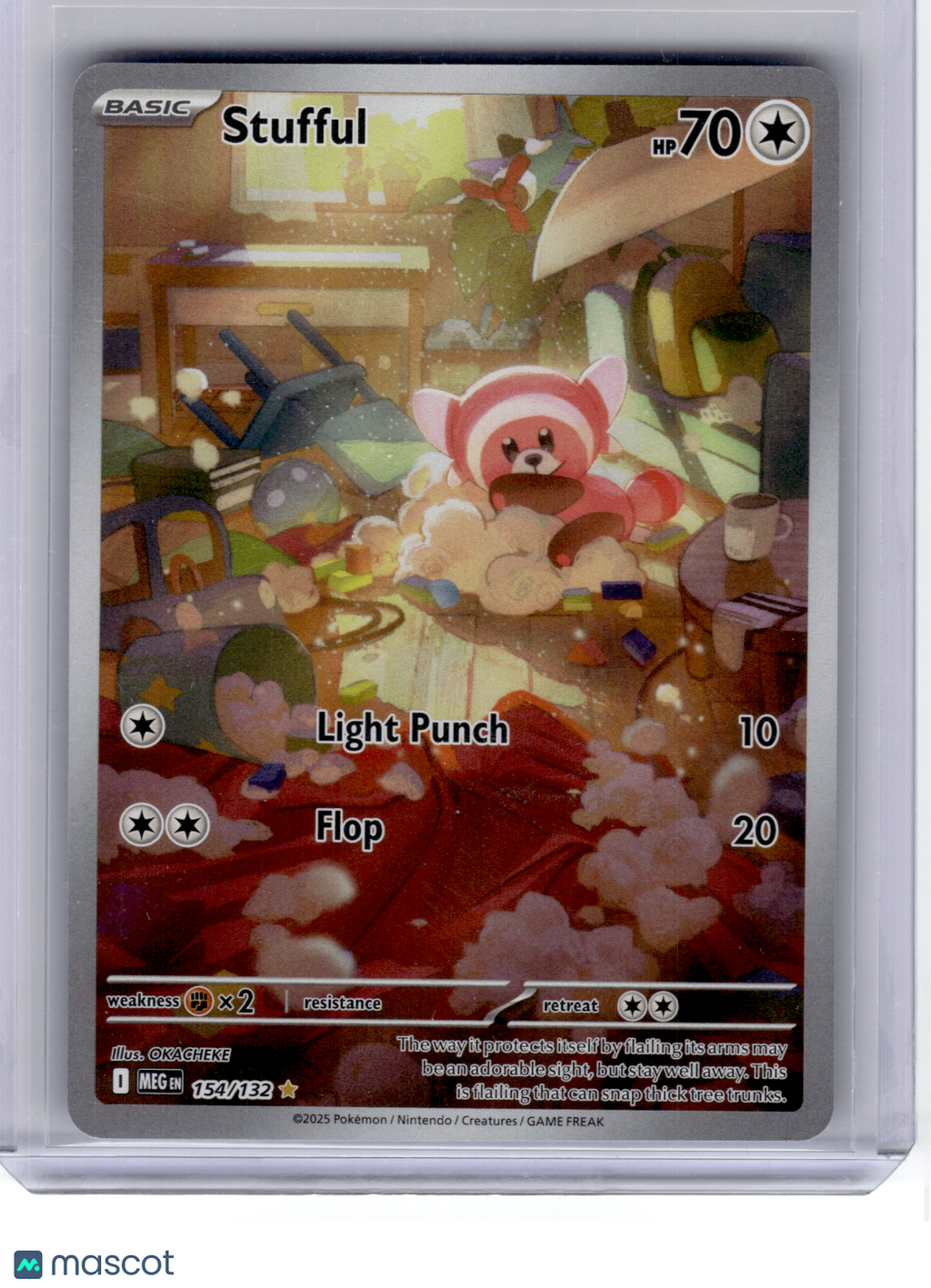 2025 Pokemon—Stufful #154 Mega Evolution—Illustration Rare Holo