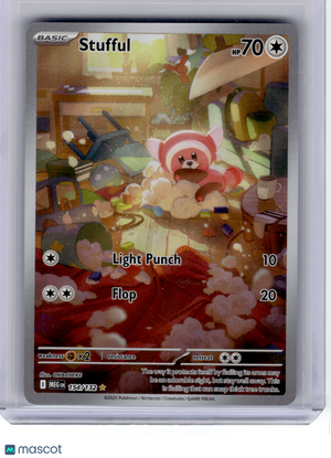 2025 Pokemon—Stufful #154 Mega Evolution—Illustration Rare Holo