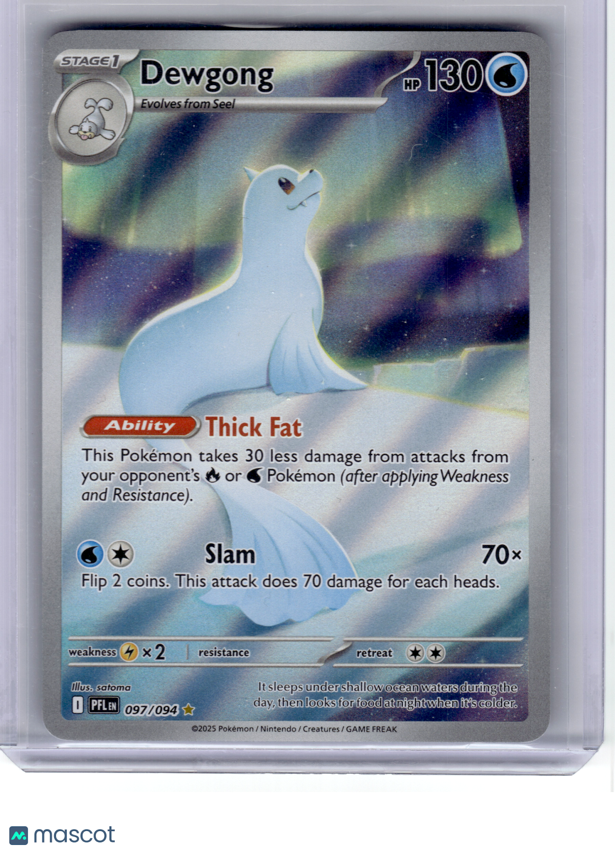 2025 Pokemon—Dewgong #97 Phantasmal Flames—Illustration Rare Holo