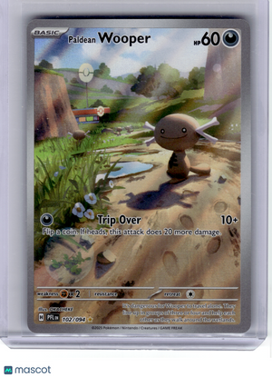 2025 Pokemon—Paldean Wooper #102 Phantasmal Flames—Illustration Rare Holo