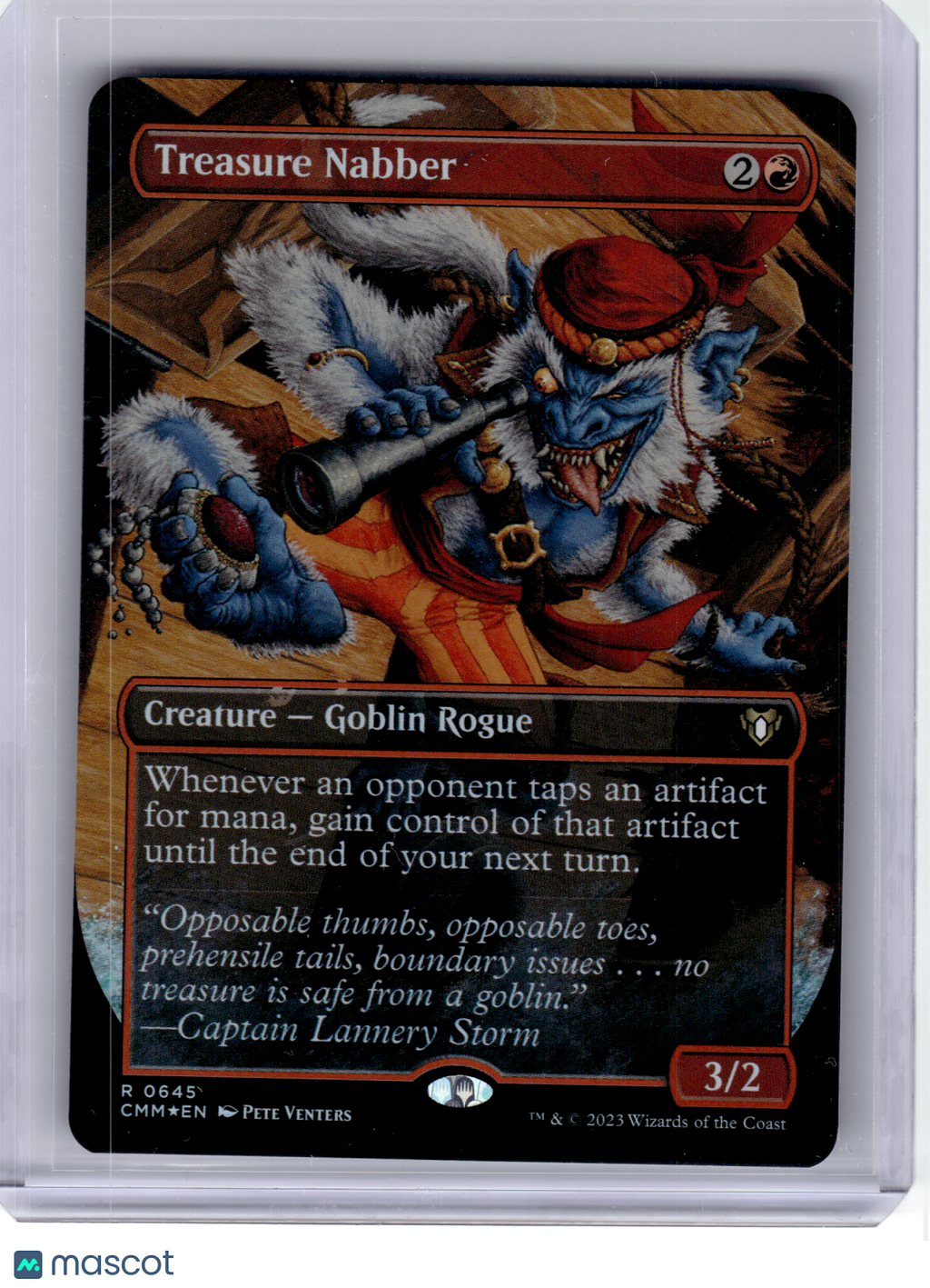 2023 MagicTG—Treasure Nabber (Borderless) #645 Commander Masters—Rare Foil