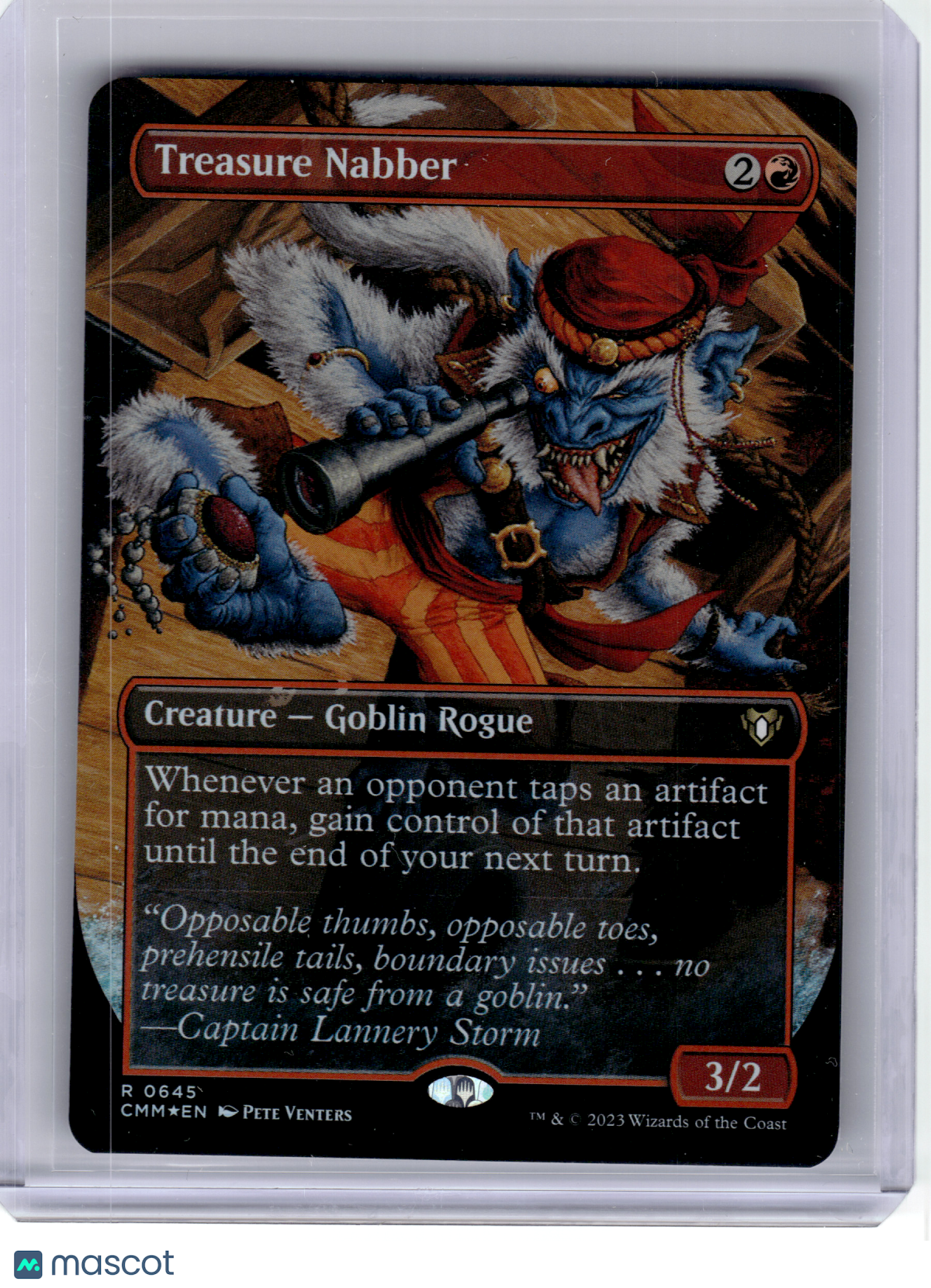 2023 MagicTG—Treasure Nabber (Borderless) #645 Commander Masters—Rare Foil