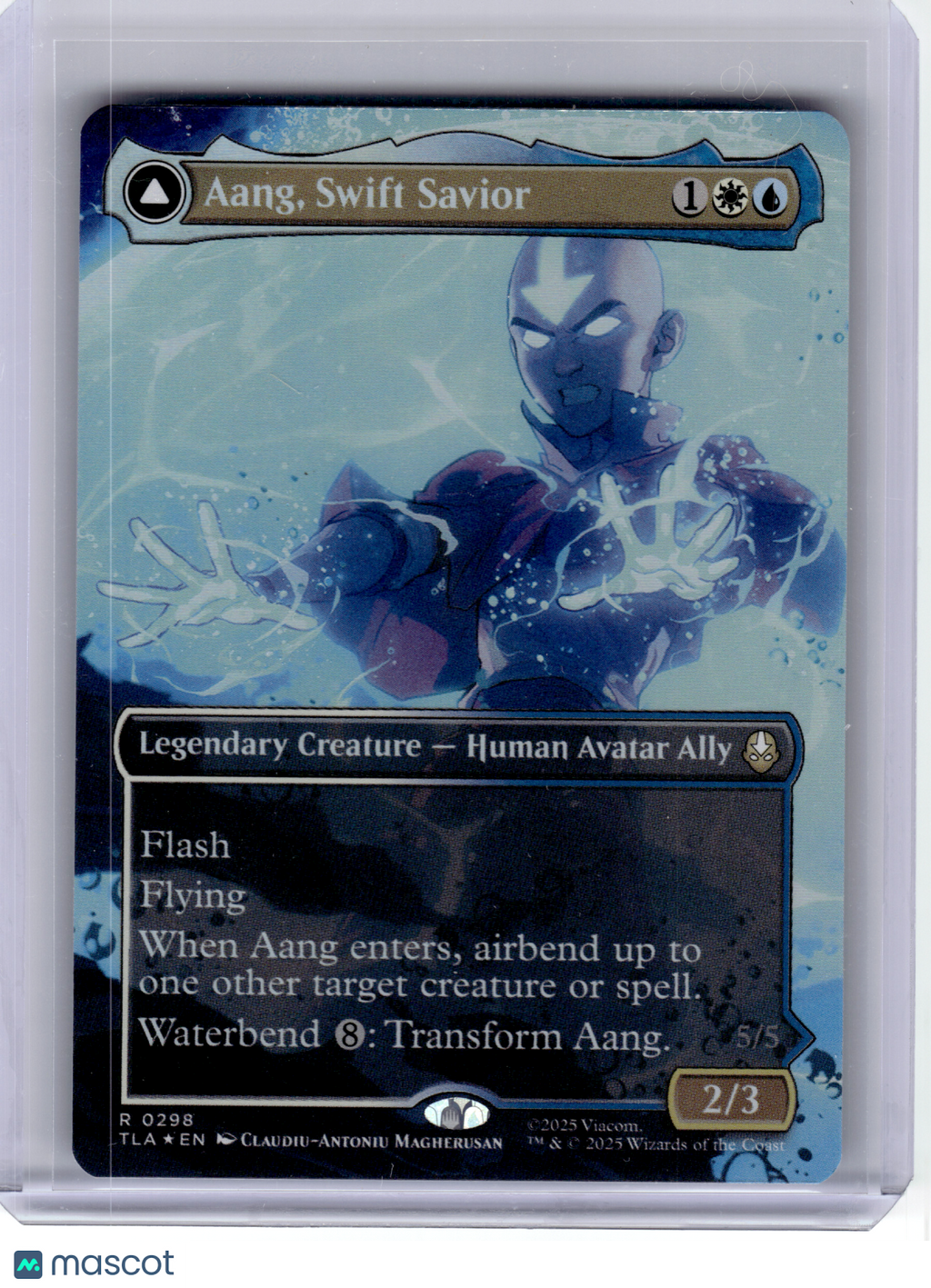 2025 MagicTG—Aang, Swift Savior (Borderless) #298 TLA—Rare Foil