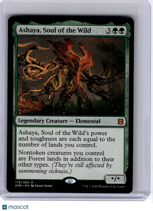 2020 MagicTG—Ashaya, Soul of the Wild #179 Zendikar Rising—Mythic Non-Foil