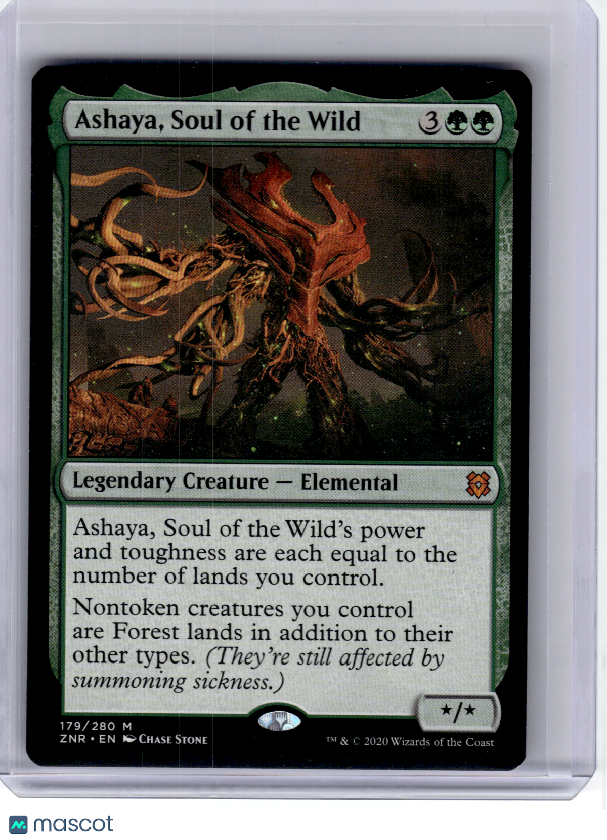 2020 MagicTG—Ashaya, Soul of the Wild #179 Zendikar Rising—Mythic Non-Foil