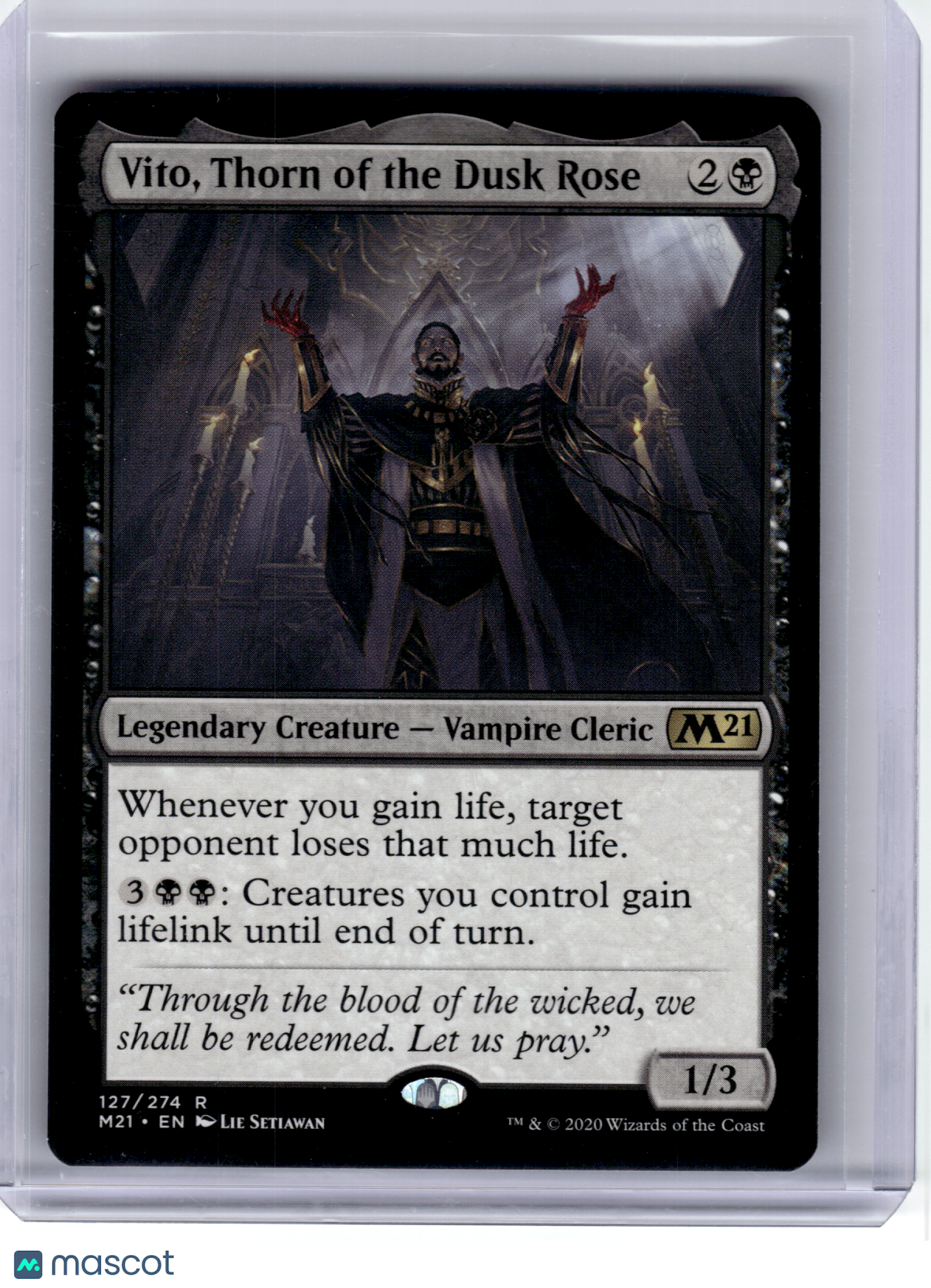 2020 MagicTG—Vito, Thorn of the Dusk Rose #127 Core Set 2021—Rare Non-Foil