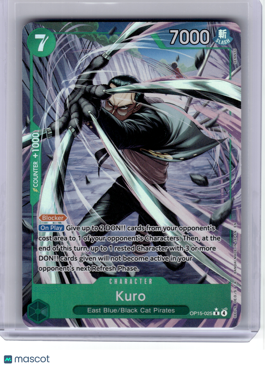 2026 One Piece CCG—Kuro (Alternate Art) #25 Adventure on Kami's Island—Rare Foil